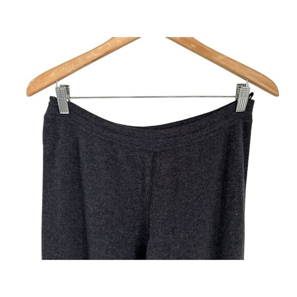 PRINGLE Of Scotland Lambswool Sweatpants Charcoal Gray Knit Leggings Size La - Picture 4 of 10
